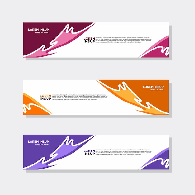 colección moderna abstracta de plantilla de banner web