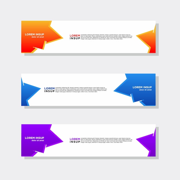 colección moderna abstracta de plantilla de banner web