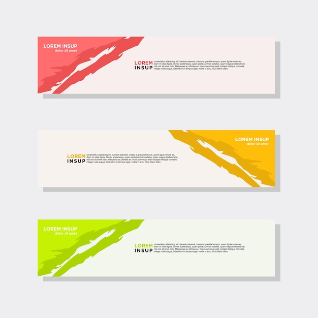 colección moderna abstracta de plantilla de banner web