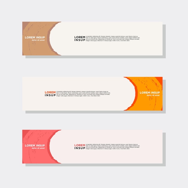 colección moderna abstracta de plantilla de banner web