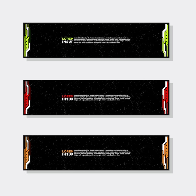 colección moderna abstracta de plantilla de banner web