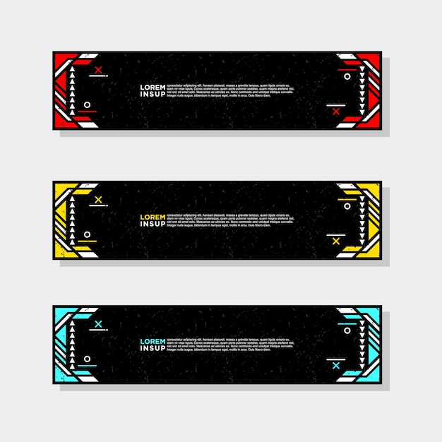 colección moderna abstracta de plantilla de banner web