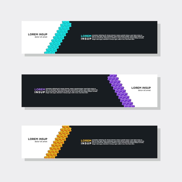 colección moderna abstracta de plantilla de banner web