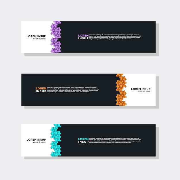 colección moderna abstracta de plantilla de banner web