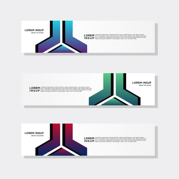 colección moderna abstracta de plantilla de banner web