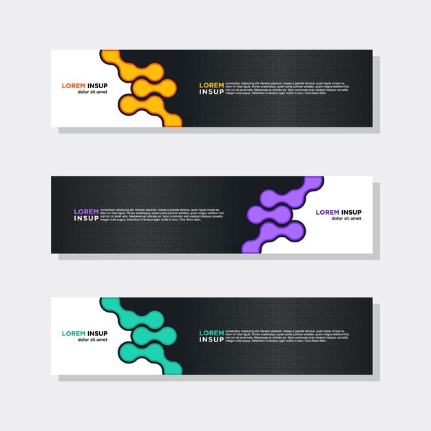 colección moderna abstracta de plantilla de banner web