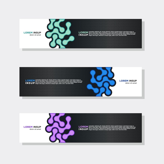 colección moderna abstracta de plantilla de banner web