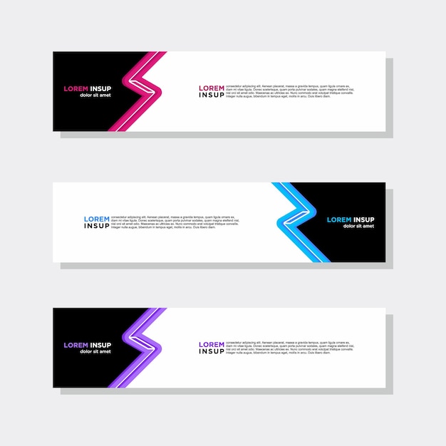 colección moderna abstracta de plantilla de banner web