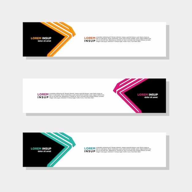 colección moderna abstracta de plantilla de banner web