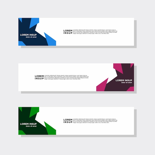 colección moderna abstracta de plantilla de banner web