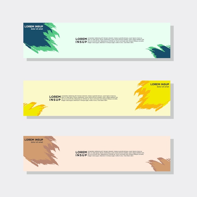 Colección moderna abstracta de plantilla de banner web