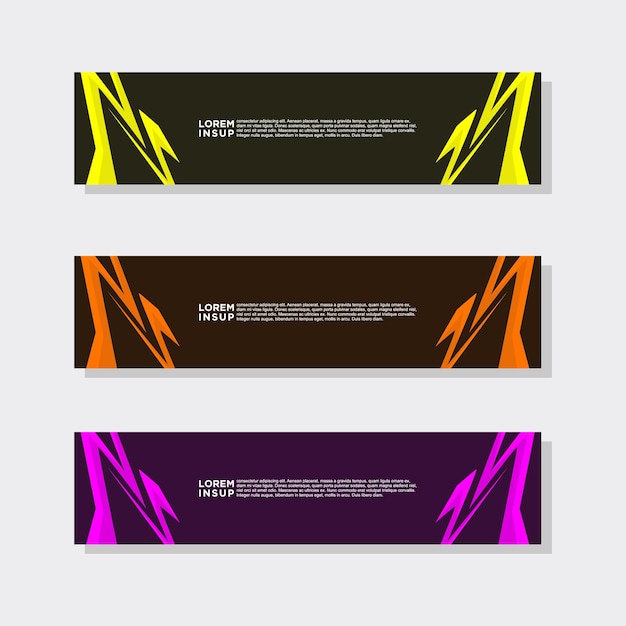 colección moderna abstracta de plantilla de banner web