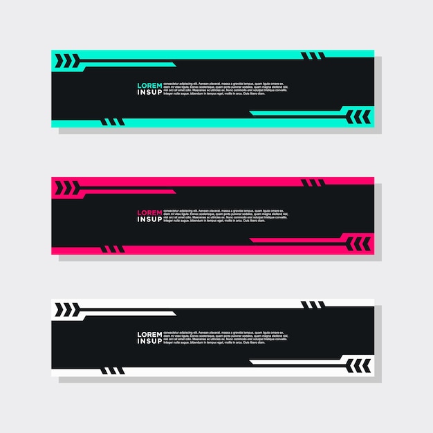 colección moderna abstracta de plantilla de banner web