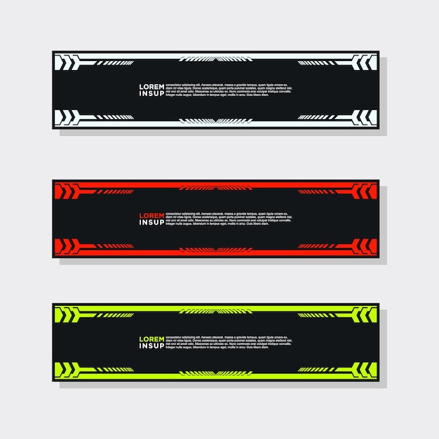 colección moderna abstracta de plantilla de banner web