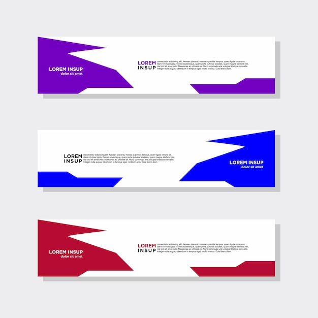 colección moderna abstracta de plantilla de banner web