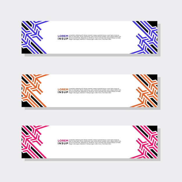 colección moderna abstracta de plantilla de banner web
