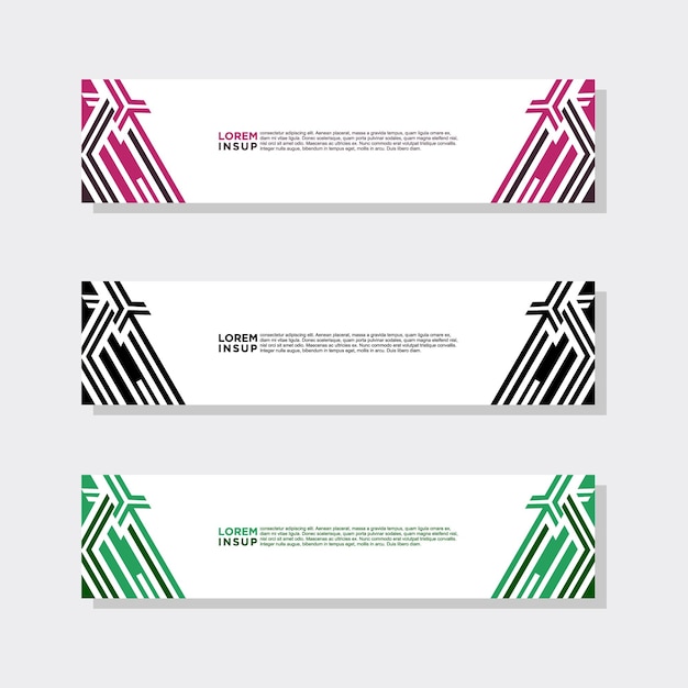 colección moderna abstracta de plantilla de banner web