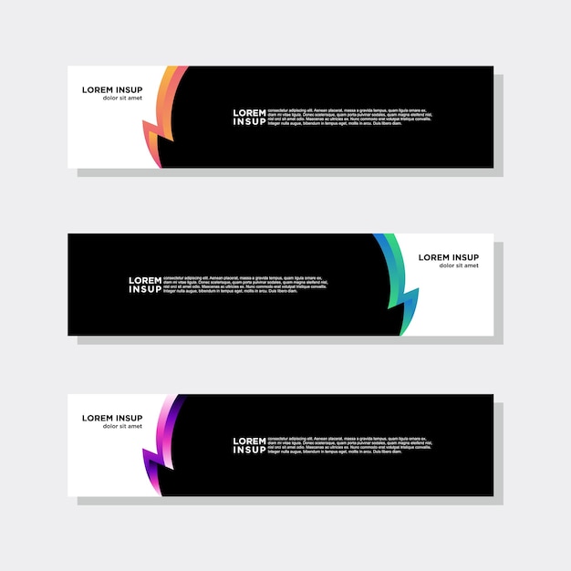 colección moderna abstracta de plantillas de banners para la web