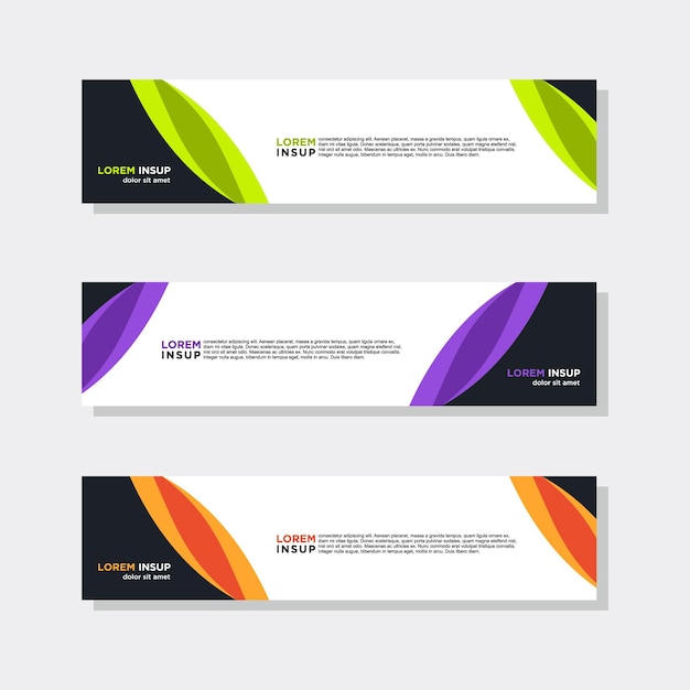 colección moderna abstracta de plantillas de banners para la web