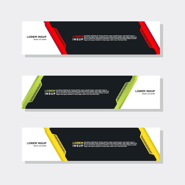 colección moderna abstracta de plantillas de banners para la web