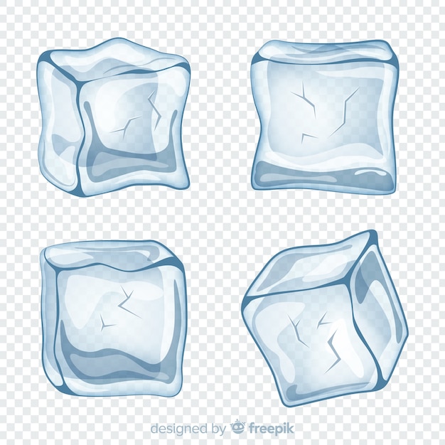 Colección moderna de cubitos de hielo