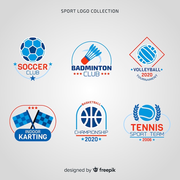 Vector colección moderna de logos de deporte