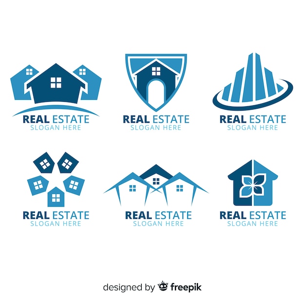 Colección moderna de logos de inmobiliaria