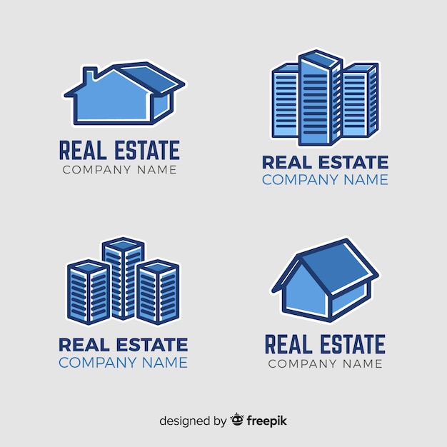 Colección moderna de logotipos inmobiliarios