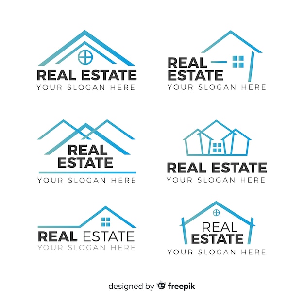 Colección moderna de logotipos inmobiliarios