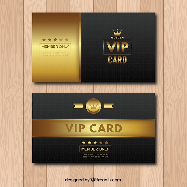 Vector colección moderna de tarjetas vip con estilo vintage