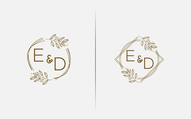 Colección de monogramas de boda ED