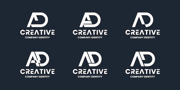 Colección de monogramas de logotipo de letra creativa ad