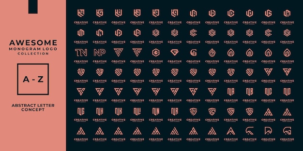 Vector colección de monogramas de mega logo