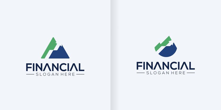 Colección de montaña con inspiración de diseño de logotipo empresarial de estadísticas