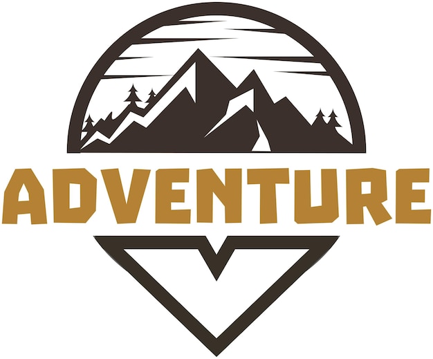 Colección de montañas antiguas. logotipo de campamento