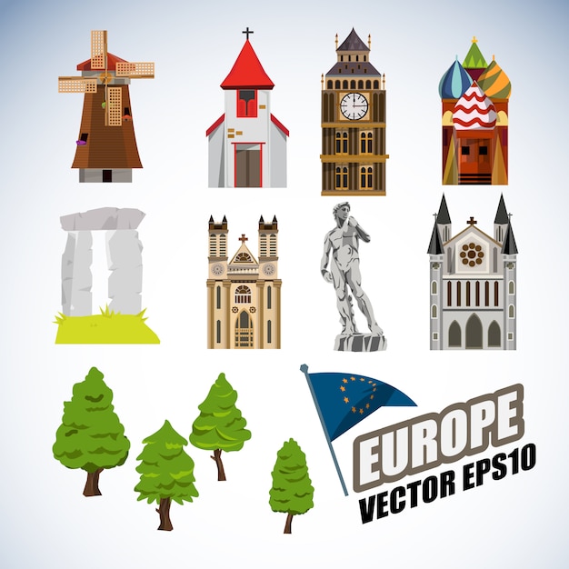 Colección de monumentos de europa.