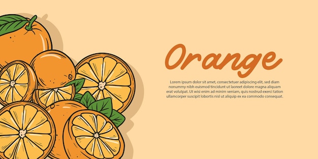 Colección de naranjas de frutas planas