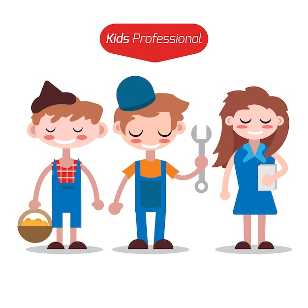 Colección de niños profesionales