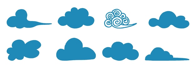 Colección de nubes blancas