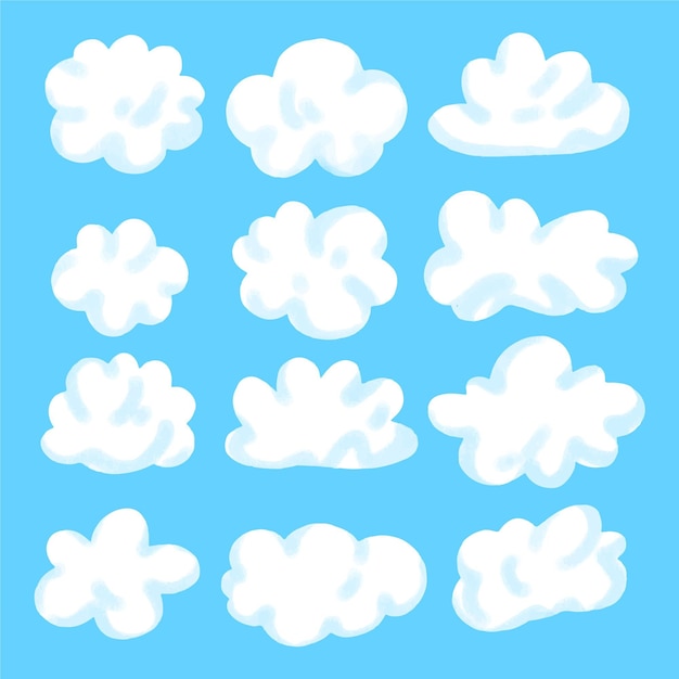 Vector colección de nubes de dibujos animados