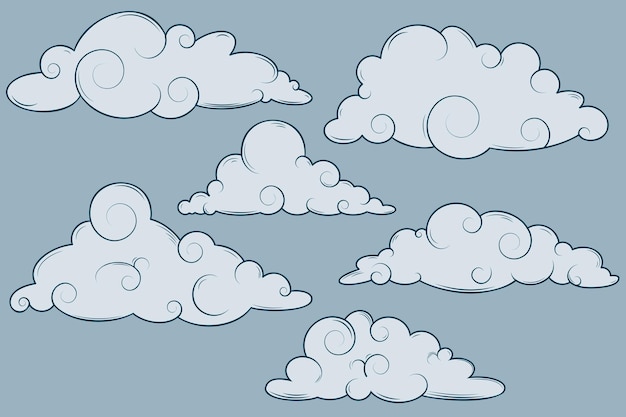 Colección de nubes orientales