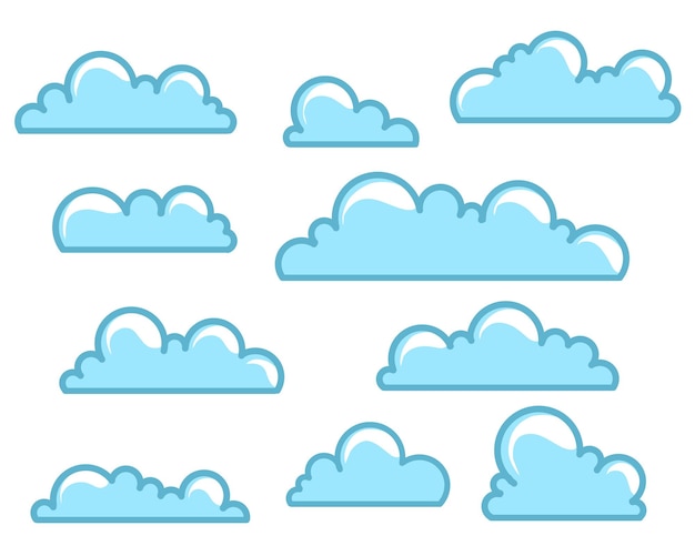 Colección nubes planas