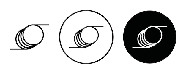 Colección o conjunto de iconos de contorno de alambre Arte de líneas vectoriales delgadas