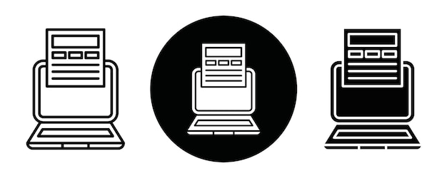 Colección o conjunto de iconos de contorno de desarrollo de front end Desarrollo de front end Arte de líneas vectoriales delgadas