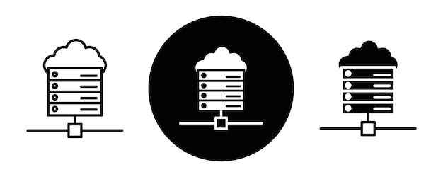Colección o conjunto de iconos de esquema de alojamiento Arte de líneas vectoriales delgadas de alojamiento
