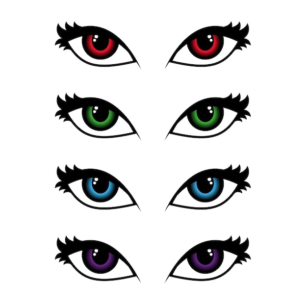 Colección de ojos a color