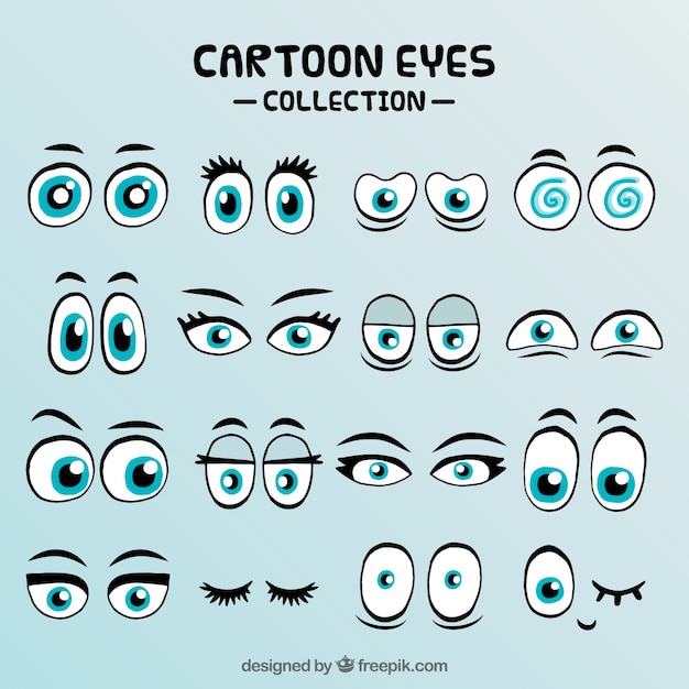 Vector colección de ojos de dibujos