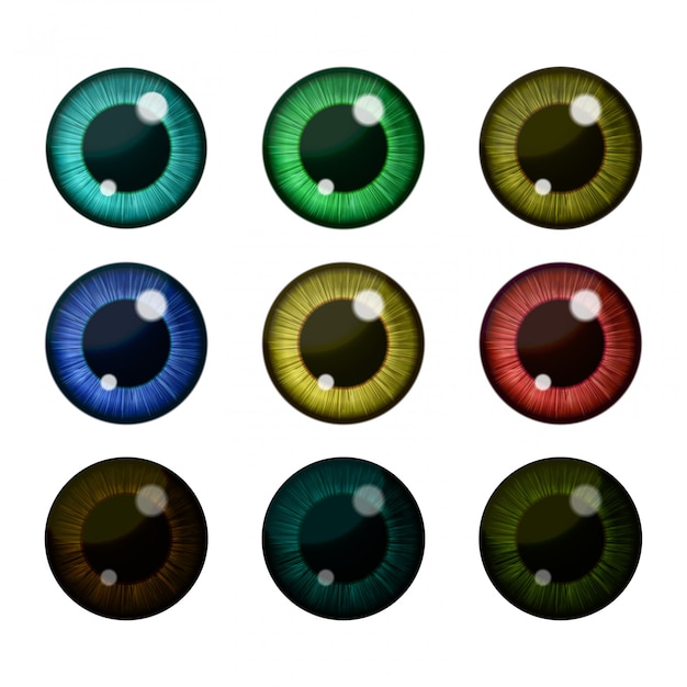 Colección de ojos de vector.