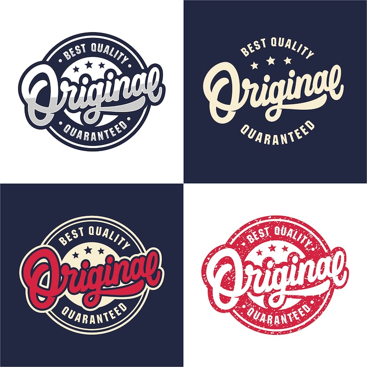 Vector colección original de logotipos garantizados y de mejor calidad