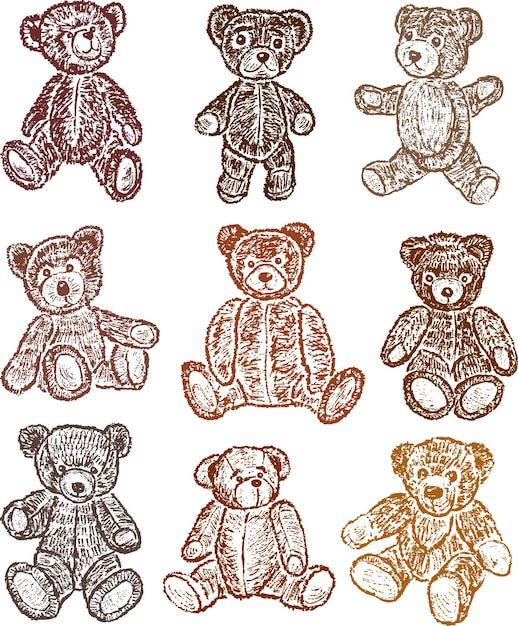 Colección de los osos de peluche